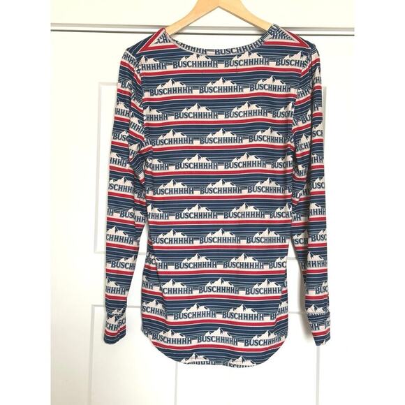 Shinesty Busch Beer Unisex Henley Top Size Small - Picture 2 of 6